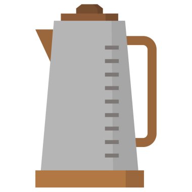 Beyaz arka plan üzerinde izole su ısıtıcısı simgesi 