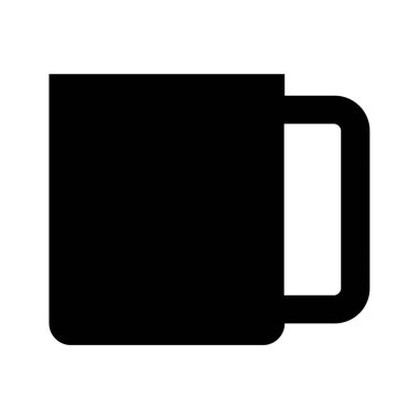 Kahve fincanı düz simgesi, vektör illüstrasyonu