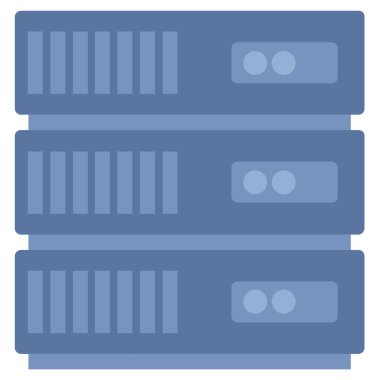 sunucu veritabanı ikon vektör illüstrasyonu