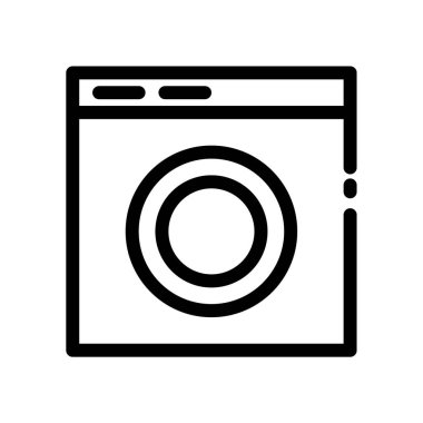 çamaşırhane ana hatları vektör resimleme simgesi