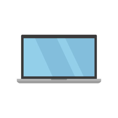 Beyaz arka planda yalıtılmış dizüstü bilgisayar simgesi