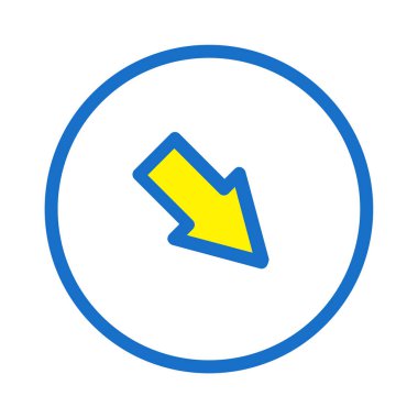 Web ve mobil uygulama tasarımınız için ok simgesi çizimi arkaplanı, ok logosu 