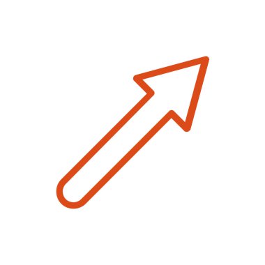 Web ve mobil uygulama tasarımınız için ok simgesi çizimi arkaplanı, ok logosu 