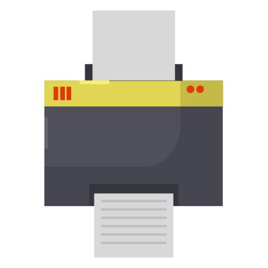 Yazıcı simgesi beyaz arkaplanda izole edildi