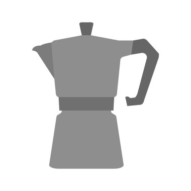 Beyaz arkaplanda kahve makinesi vektör simgesi