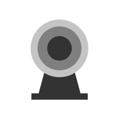 Beyaz arka plan üzerinde izole web kamera simgesi