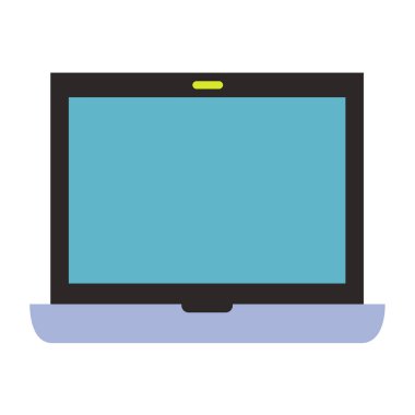 Beyaz arka planda yalıtılmış dizüstü bilgisayar simgesi