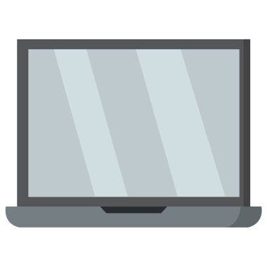 Beyaz arka planda yalıtılmış dizüstü bilgisayar simgesi