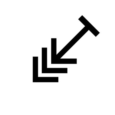 ok düz ikon vektör illüstrasyonu