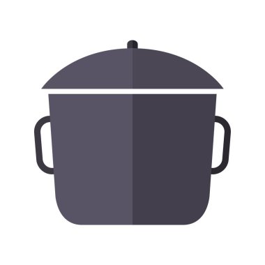 Beyaz arkaplanda yemek tenceresi simgesi