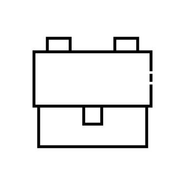 Evrak çantası Satırı Simge Vektörü İllüstrasyonu