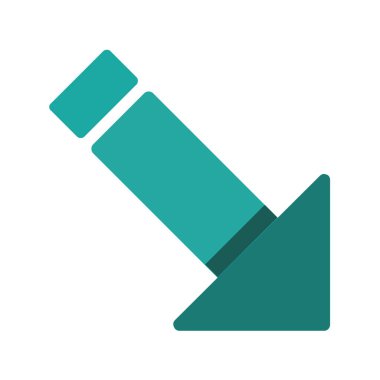 ok vektörü ince çizgi simgesi