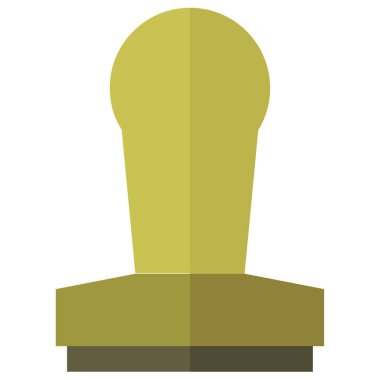 beyaz arkaplanda izole edilmiş düz biçimdeki pul simgesi. 