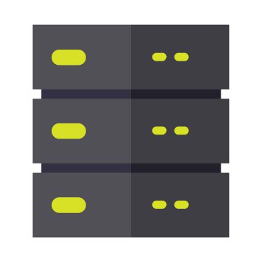 sunucu veritabanı ikon vektör illüstrasyonu