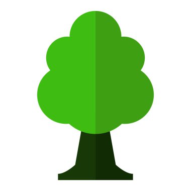 yeşil ağaç doğa simgesi, vektör illüstrasyon grafik tasarımı