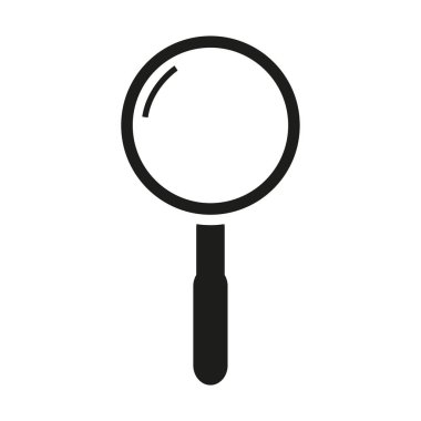 Büyüteç simgesinin düz tasarımı