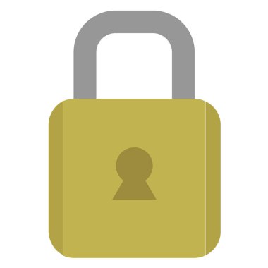 Asma kilit simgesi vektör çizim şablonu 