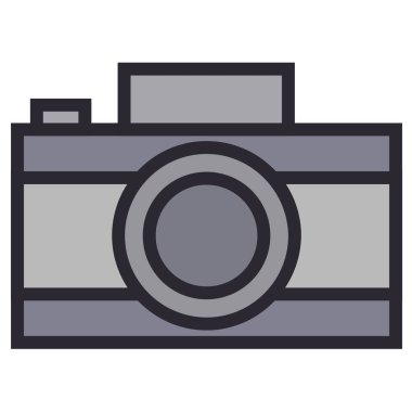 kamera simgesi vektör illüstrasyonu