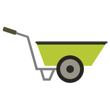 El arabası simgesi, düz stil