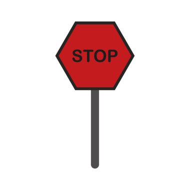 dur işareti illüstrasyon modern simgesi