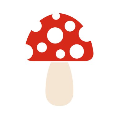 Kırmızı zehirli mantar, vektör çizimi