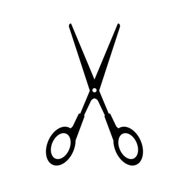 Makas simgesi, vektör illüstrasyonu basit tasarım