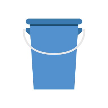 Kova ikonu. Beyaz arkaplanda izole vektör illüstrasyonu. 