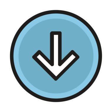 ok vektörü ince çizgi simgesi