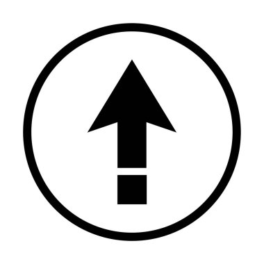 ok vektörü ince çizgi simgesi