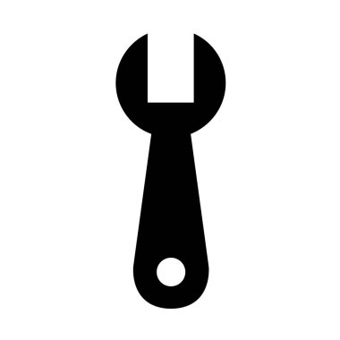 İngiliz anahtarı beyaz arkaplanda izole edildi