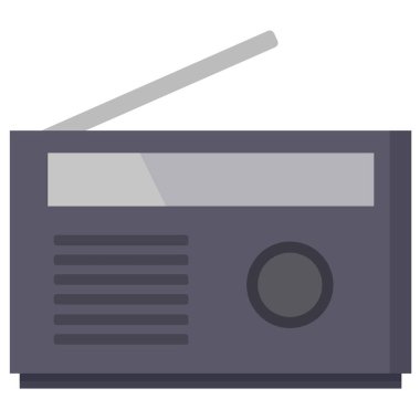 Radyo simgesi vektör çizim şablonu 