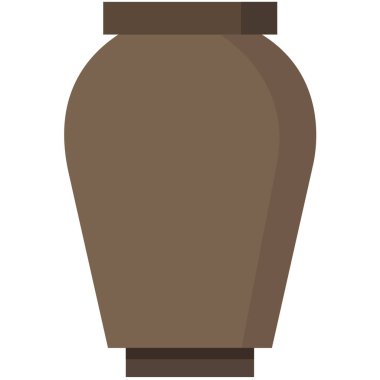 beyaz arkaplanda izole edilmiş vazo simgesi. 