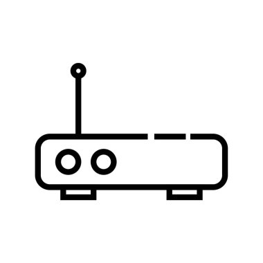 router simgesi vektör illüstrasyonu