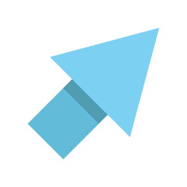 ok vektörü ince çizgi simgesi