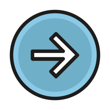 ok vektörü ince çizgi simgesi