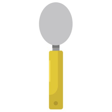 kaşık vektör simgesi beyaz arkaplanda izole edildi