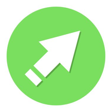 ok vektörü ince çizgi simgesi