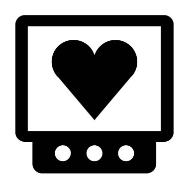 kalp tableti, aşk simgesi vektör çizimi tasarımı