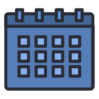 Takvim simgesi beyaz arkaplanda izole edildi