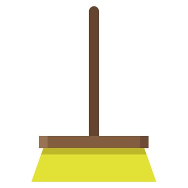 Süpürge simgesi vektör düz simgesi