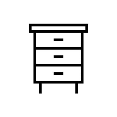 mobilya vektörü ince çizgi simgesi