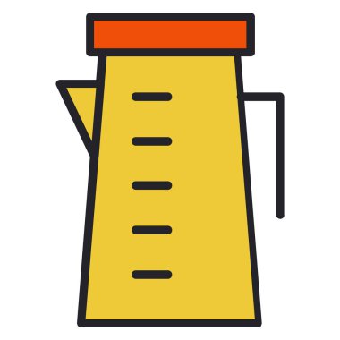 Beyaz arka plan üzerinde izole su ısıtıcısı simgesi 