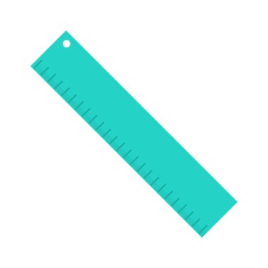 cetvel simgesi beyaz arkaplanda izole edildi