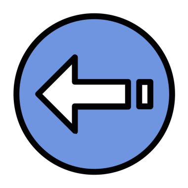 ok vektörü ince çizgi simgesi