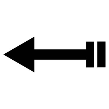 ok vektörü ince çizgi simgesi