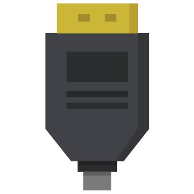 hdmi bujisi. Web simgesi vektör illüstrasyonu