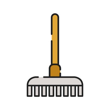 Beyaz arkaplanda tırmık simgesi