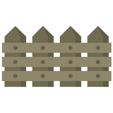 Beyaz arka plan üzerinde izole çit simgesi