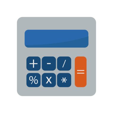 hesap makinesi simgesi, vektör illüstrasyonu