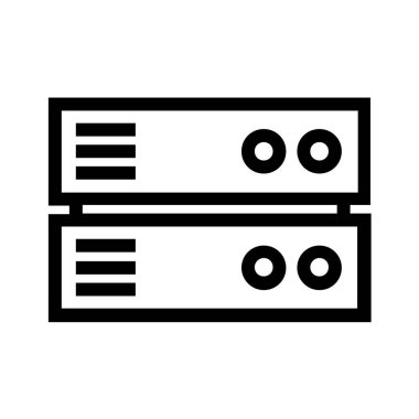 sunucu veritabanı ikon vektör illüstrasyonu